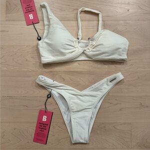 BRAND NEW Cream/White Bikini Set